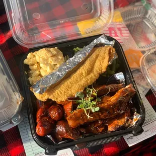 Fried fish and bbq combo