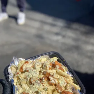 Fried Chicken Alfredo