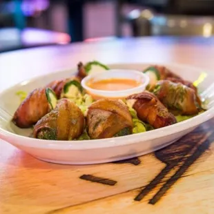 a plate of food on a table
