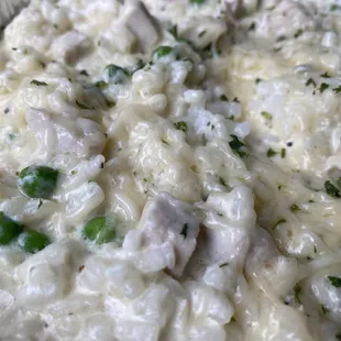 close up to the gluten free chicken risotto ($14.95)