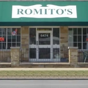 the front of the restaurant