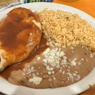 chile relleno lunch plate