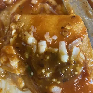 Cheese onion enchilada