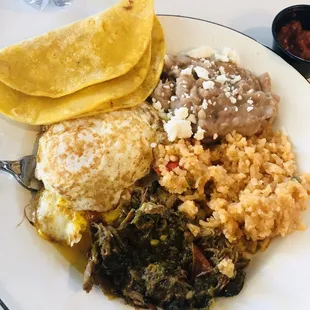 Traditional Mexican food breakfast.