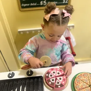 Making food in the kitchen