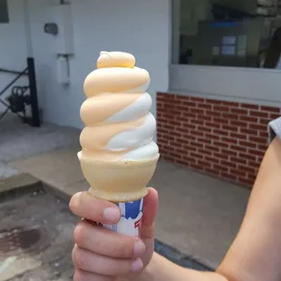 Orange cream soft serve
