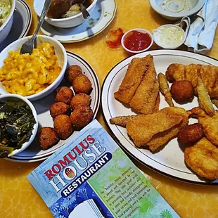 a table full of food