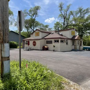 the front of the restaurant