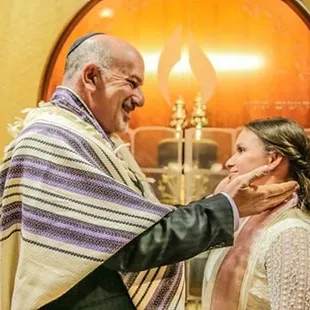 Rabbi &amp; Alex. Photo by Ron Hall, 1/10/2015