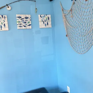 Inside seating takeout waiting area