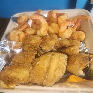 Trout &amp; Fried Shrimp