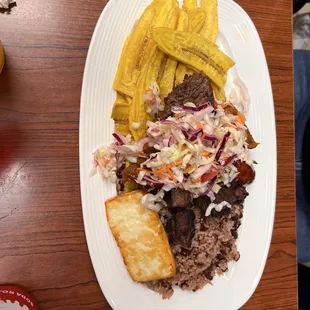 a plate of food on a table