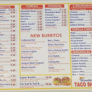 Menu: Entrees