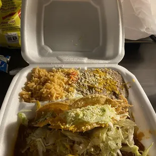 #6. Chicken Taco and Chicken Enchilada Combo Plate
