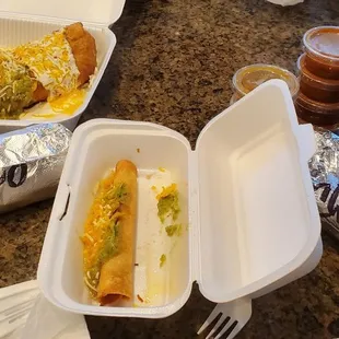 Chimichanga &amp; huge burritos