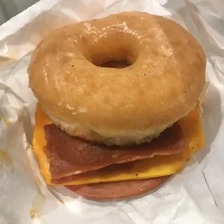 Vegan Bagel Bacon and Cheese