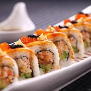 a sushi roll