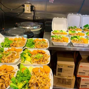 Chicken  &amp;shirmp plates