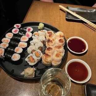 sashimi, sushi, sushi and sashimi, food