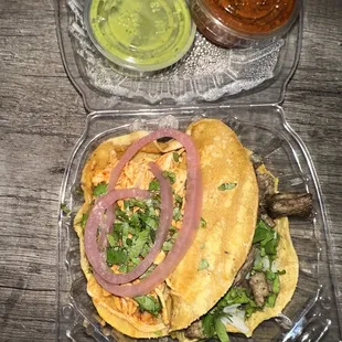 Street tacos, asada, chicken