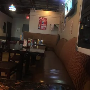 Nice really tall backed booths.