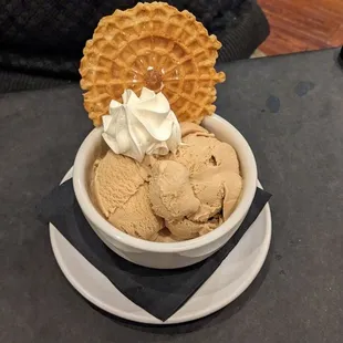 Salted caramel gelato