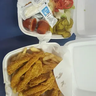 Omg best catfish ever served hot and made only when you order. They give so much food for your money.