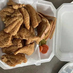 Catfish and fries (large)