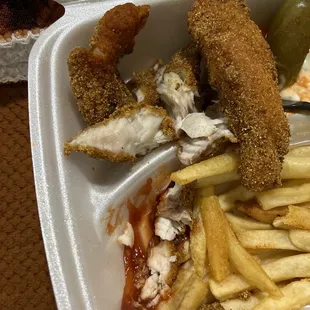 Food order catfish fillets.