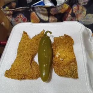 a pickle on a plate