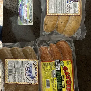 Boudin and sausage