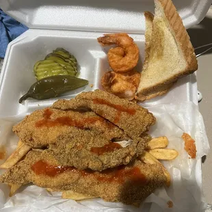 Catfish and shrimp combo (large)