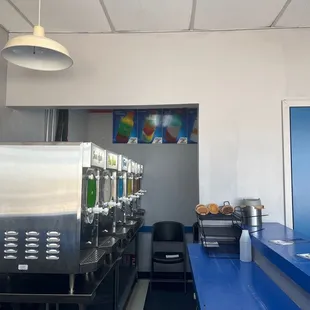 The inside where different daiquiri flavors are located