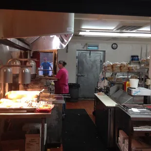 a woman in a kitchen