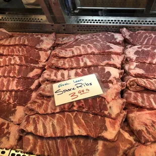 a display of beef