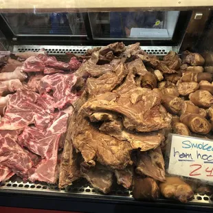 a variety of meats