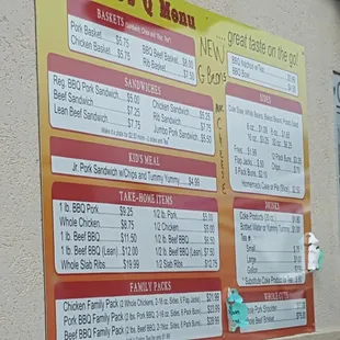 Menu.. and the Do have plates if you don't want a sandwich