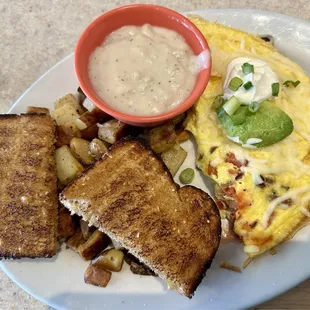 Southern Cal Omelet with a side of gravy