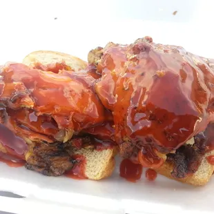 BBQ&apos;d\Grilled Chicken Thighs