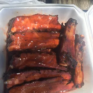 Half slab of ribs
