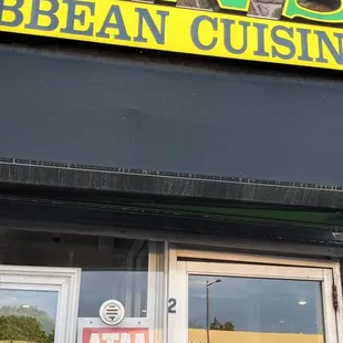 the front of the restaurant