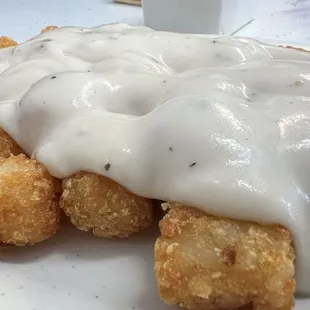 Bulldog Gravy covered Tater Tots