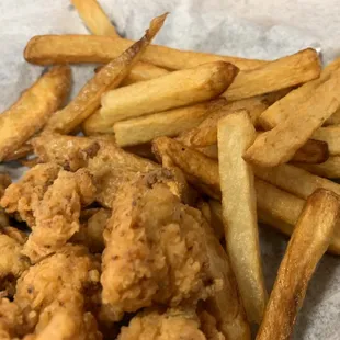fried chicken and french fries