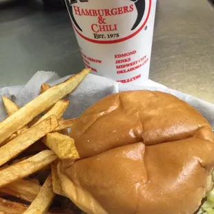 Get a 1/5lb Hamburger, small side of Fries and a Pepsi for $5. Valid on Tue-Wed-Thur only.