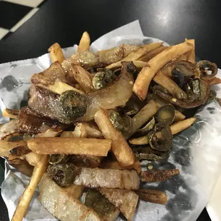 a pile of french fries