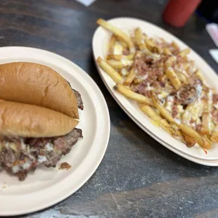 Bacon cheeseburger and Bacon Cheese Fries