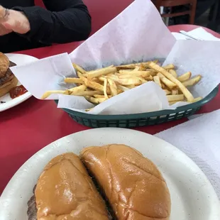My jumbo burger and small fries