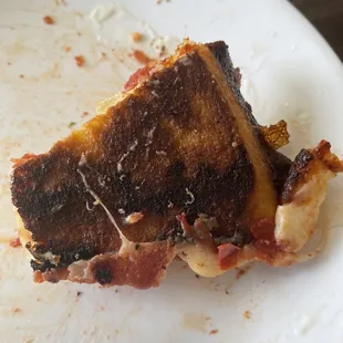 What the crust looks like after our "cast iron" treatment - actually caramelized, snaps when you cut into it, very tasty!