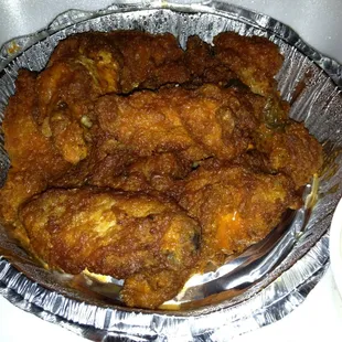 Spicy wings- forgot to ask for extra saucy