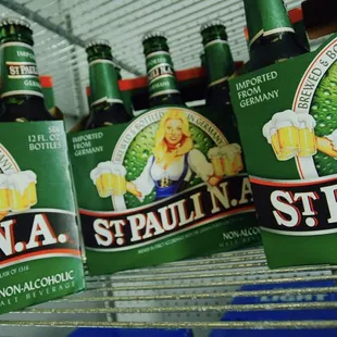 a row of beer bottles